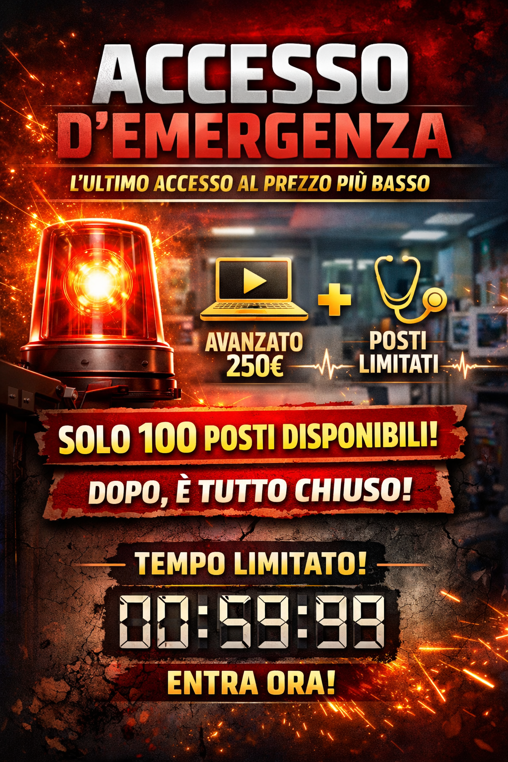 🚨 Accesso d’Emergenza | L’ultimo accesso al prezzo più basso